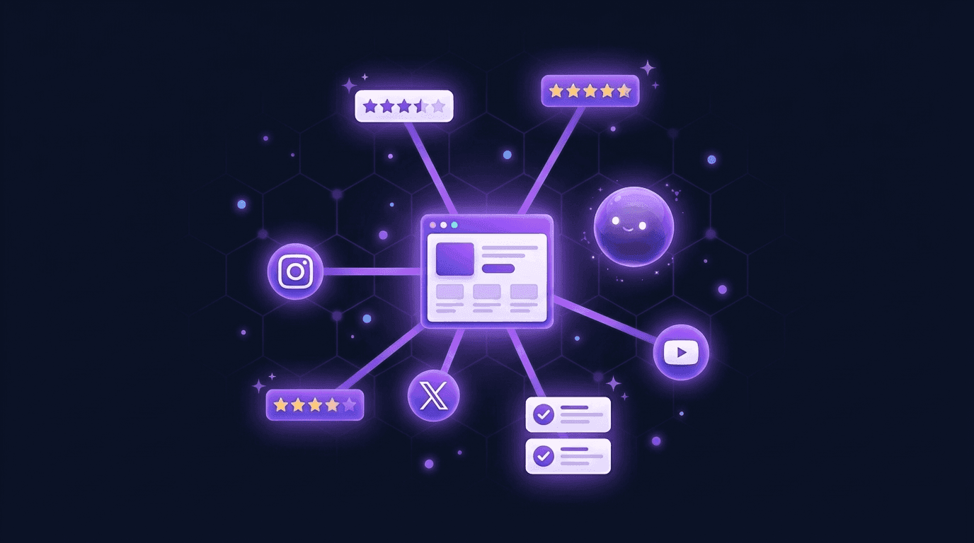 Un réseau de signaux de réputation en ligne connectés à un site web